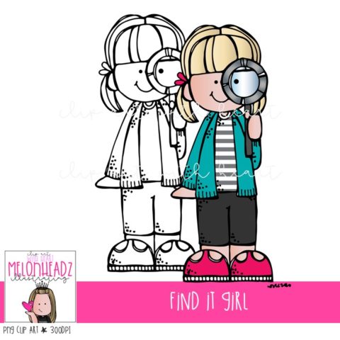 Find it girl clip art | Melonheadz Illustrating