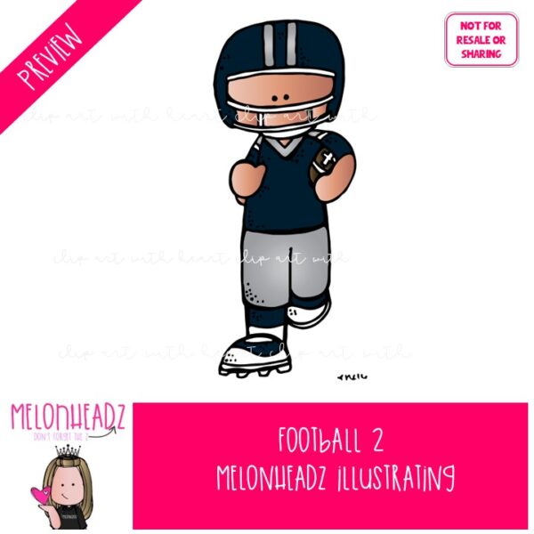 Football 2 clip art, sport, cheerleader COLORED Version - Melonheadz