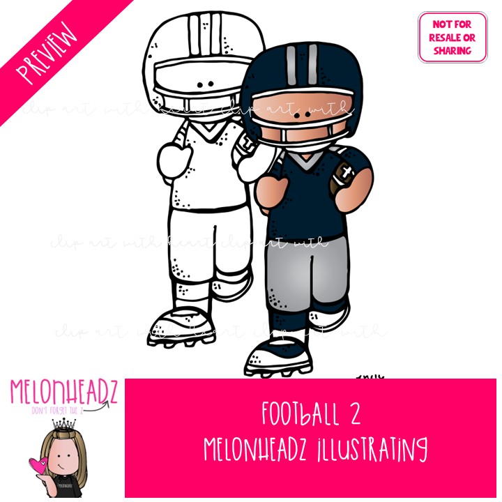 Football 2 clip art, sport, cheerleader COMBO PACK - Image 2