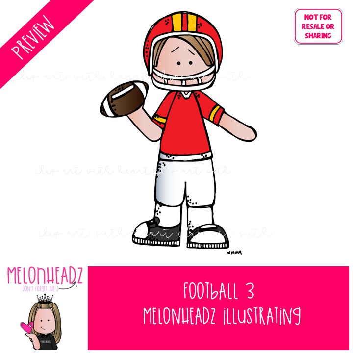 Football 3 clip art, sport, cheerleader COLORED Version - Image 2
