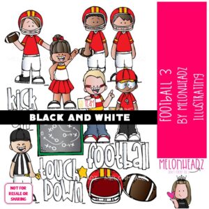 Football 3 clip art, sport, cheerleader BLACK AND WHITE