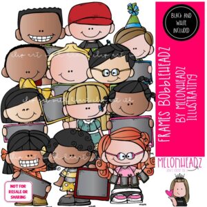Frames clip art, Bobbleheadz, blank COMBO PACK