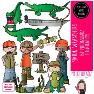Gator Wranglers clip art Alligator clip art Hunting clip art COMBO PACK