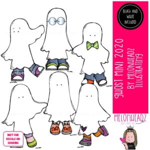 Ghosts clip art 2020, Halloween Mini