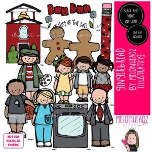 Gingerbread clip art, Cookie clip art COMBO PACK