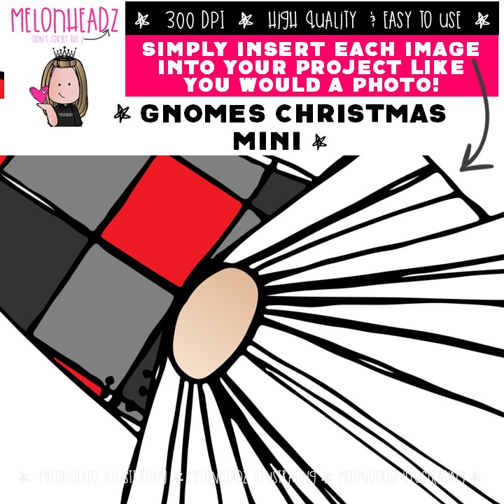 Gnomes clip art, Christmas clip art Mini - Image 3