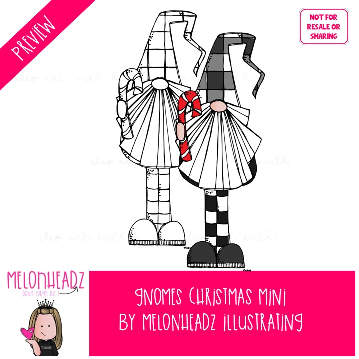 Gnomes clip art, Christmas clip art Mini - Image 2