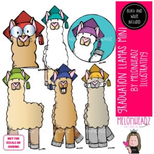 Graduation Llamas clip art Commencement clip art Mini