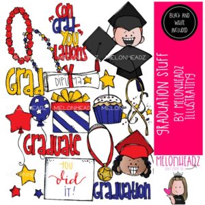 Graduation Stuff clip art Commencement clip art COMBO PACK