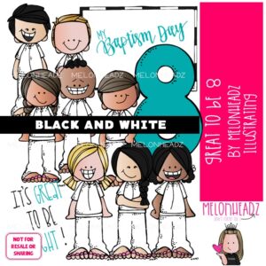 Great to be 8 clip art, LDS, Baptism BLACK AND WHITE