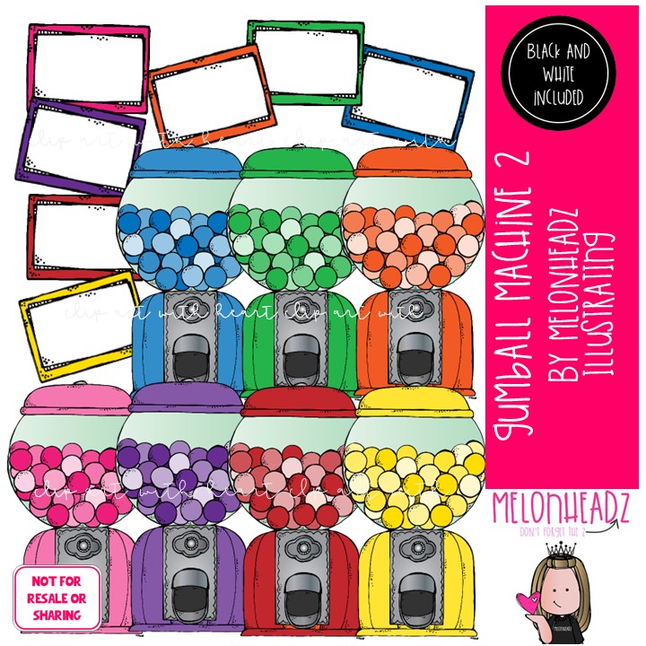 Gumball Machine 2 clip art, candy MINI