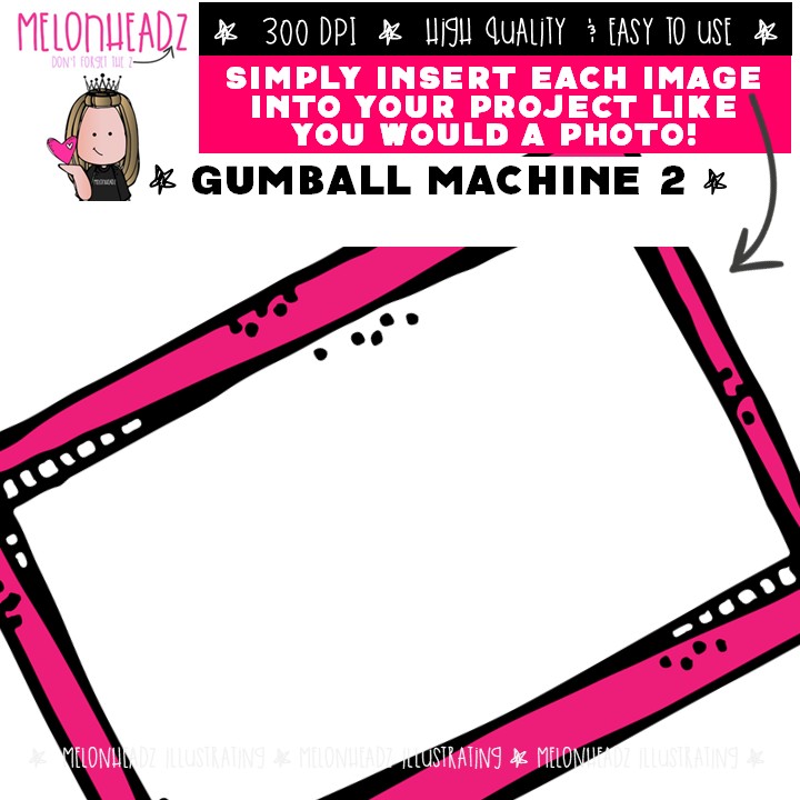 Gumball Machine 2 clip art, candy MINI - Image 3
