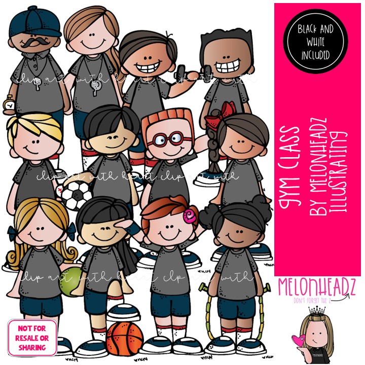 Gym Class clip art, exercise, physical education COMBO PACK