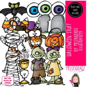Halloween Stuff clip art, mummy, zombie COMBO PACK
