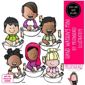 Handwashing clip art, hygiene Mini