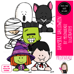 Hangerz clip art, Halloween, faces Mini