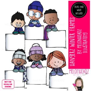 Hangerz clip art, Winter frames clip art Mini
