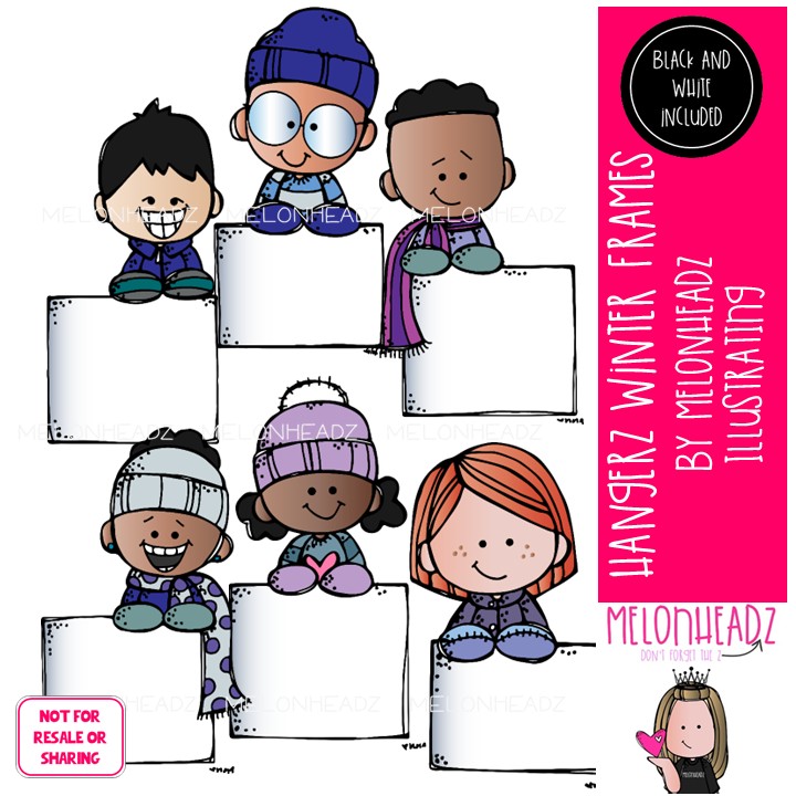 Hangerz clip art, Winter frames clip art Mini