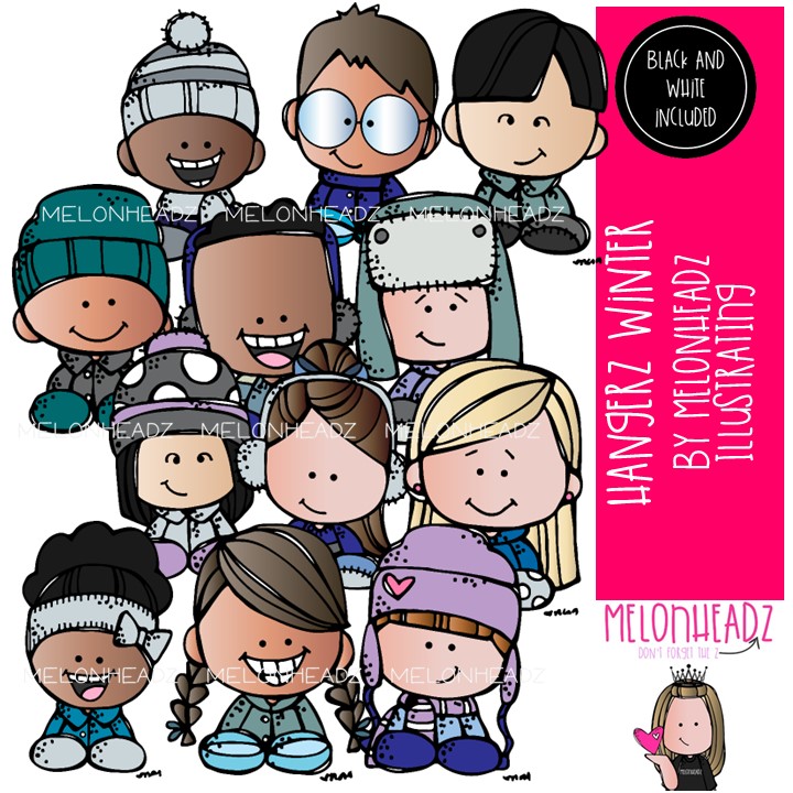 Hangerz clip art, Winter clip art COMBO PACK