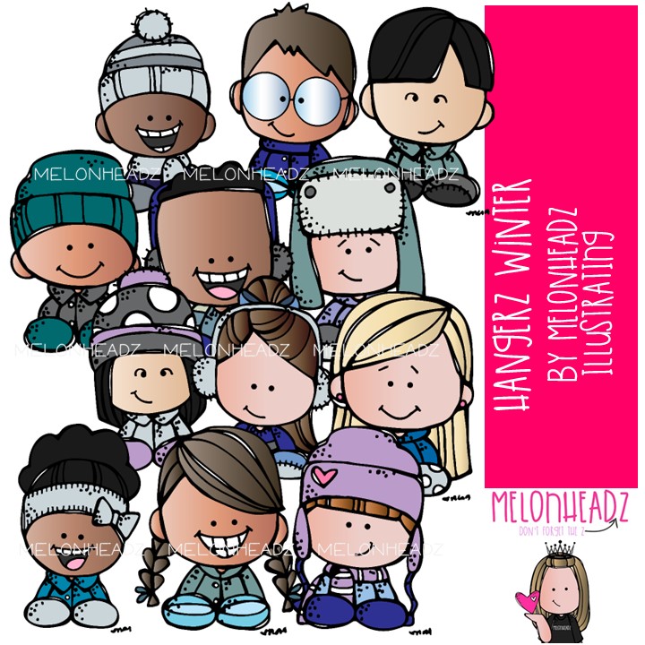 Hangerz clip art, Winter clip art COLORED Version