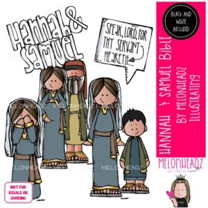 Hannah and Samuel clip art, Bible Mini 