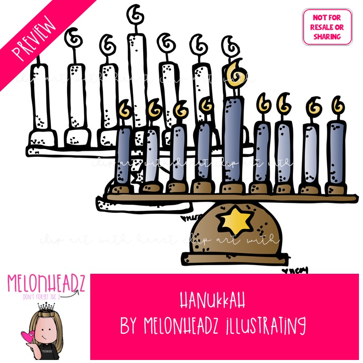 Hanukkah clip art clip art, Jewish clip art COMBO PACK - Image 2