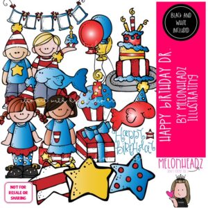 Happy Birthday Dr clip art, party, banner COMBO PACK