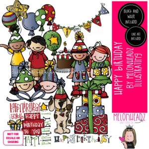 Happy Birthday clip art, party, banner COMBO PACK