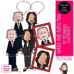 Harris and Biden clip art, Historical Figure, President Mini