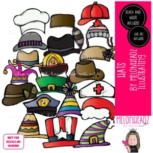 Hats clip art, chef, sombrero COMBO PACK