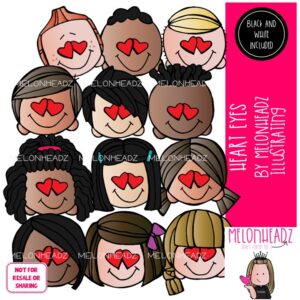 Heart Eyes clip art, Valentine's Day COMBO PACK