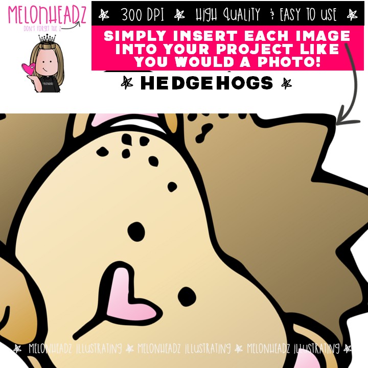 Hedgehog clip art, woodland, forest Mini - Image 3