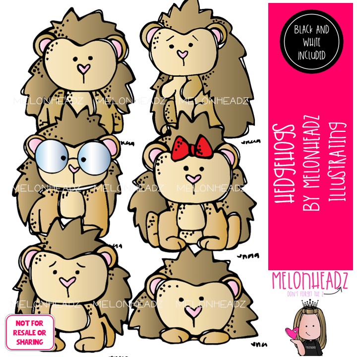 Hedgehog clip art, woodland, forest Mini
