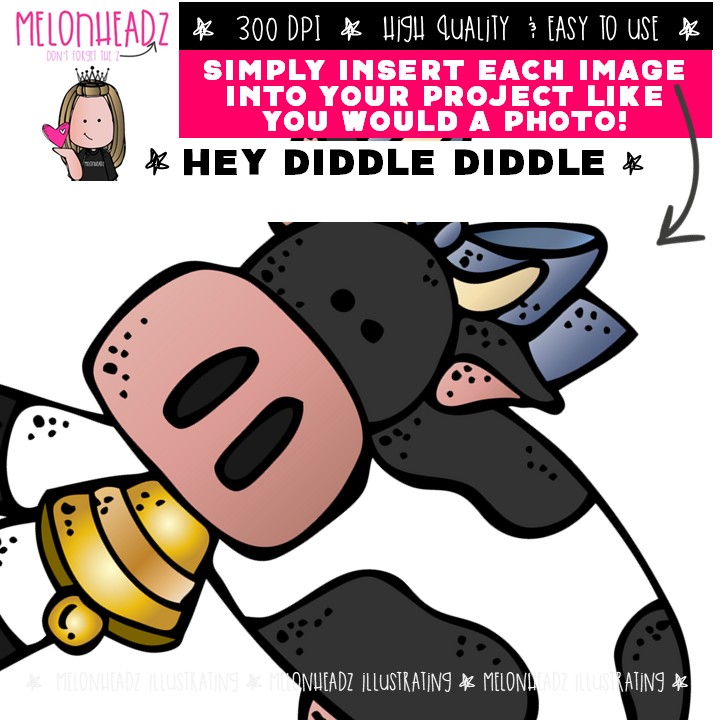 Hey Diddle Diddle clip art, literature, book companion Mini - Image 3