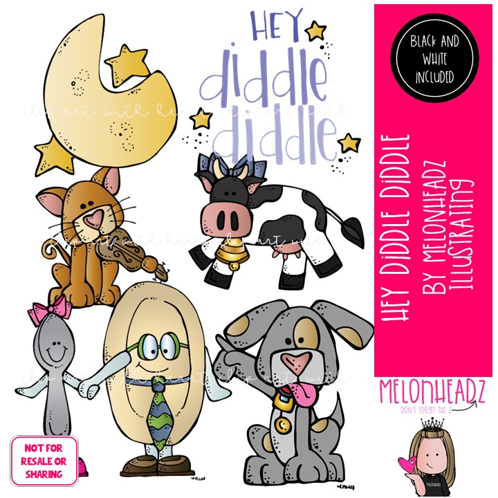 Hey Diddle Diddle clip art, literature, book companion Mini