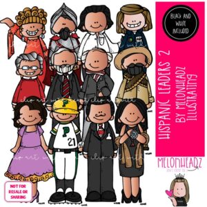 Hispanic Leaders 2 clip art, Historical Figures, Latino COMBO PACK