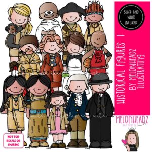 Historical Figures 1 clip art, Anne Frank, Ghandi COMBO PACK