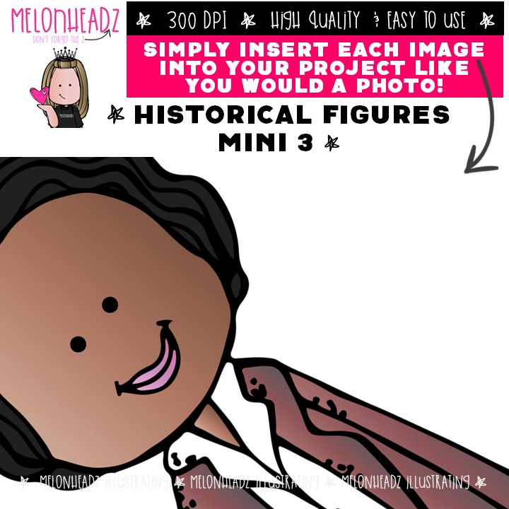Historical Figures 3 clip art, William Penn Mini - Image 3
