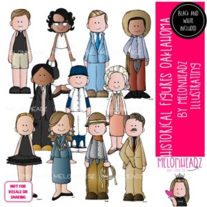 Historical Figures clip art, Oklahoma Edition COMBO PACK