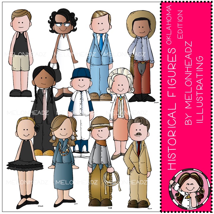 Historical Figures clip art – Oklahoma Edition – COMBO PACK ...