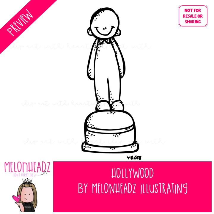 Hollywood clip art, red carpet, award LINE ART and BLACK AND WHITE - Image 2