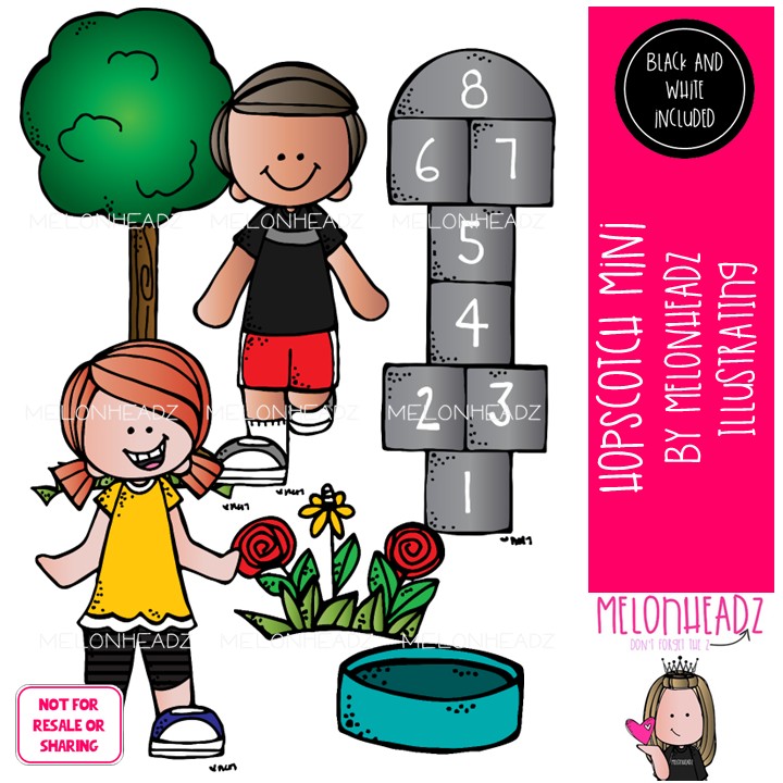 Hopscotch clip art, play Mini