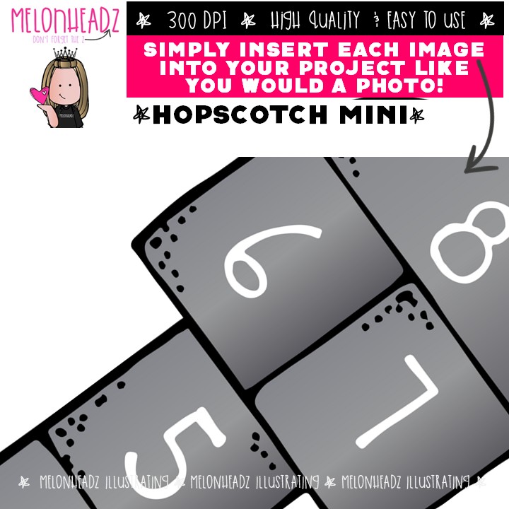 Hopscotch clip art, play Mini - Image 3