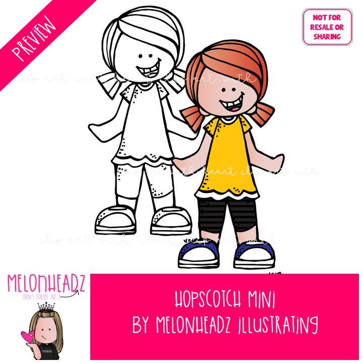 Hopscotch clip art, play Mini - Image 2