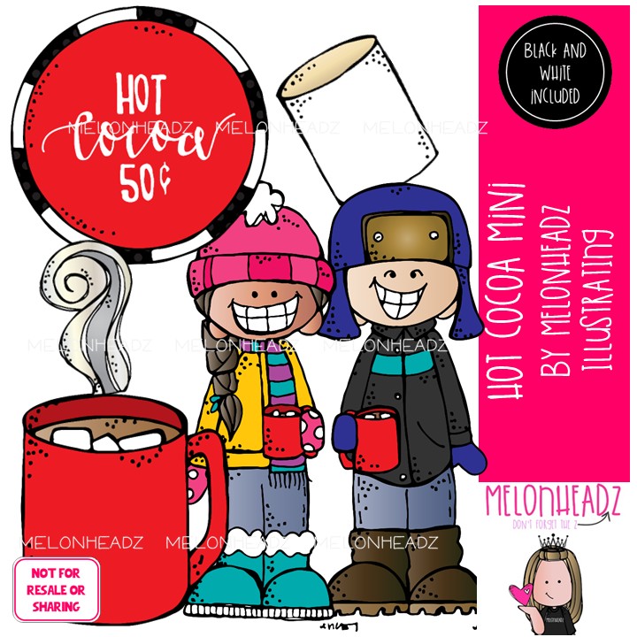 Hot Cocoa clip art, Winter clip art, Hot Chocolate clip art Mini
