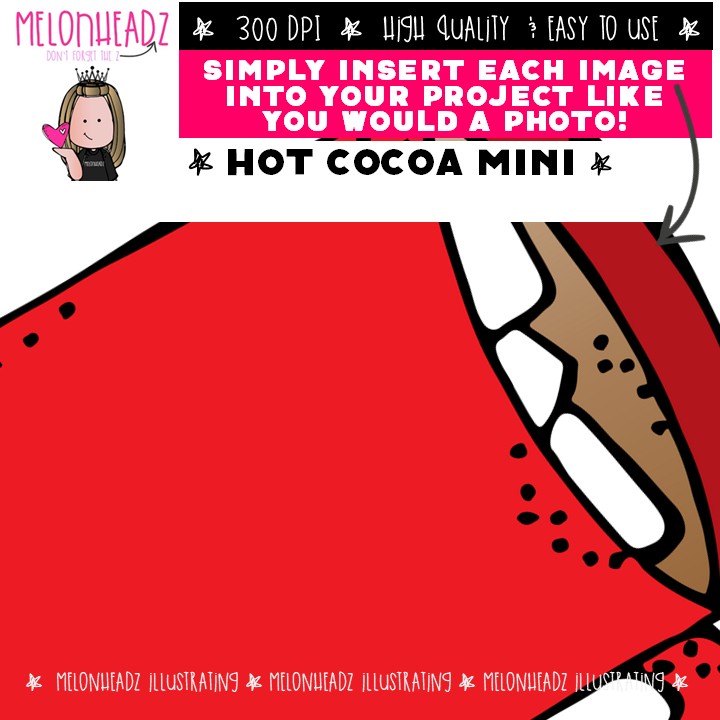Hot Cocoa clip art, Winter clip art, Hot Chocolate clip art Mini - Image 3