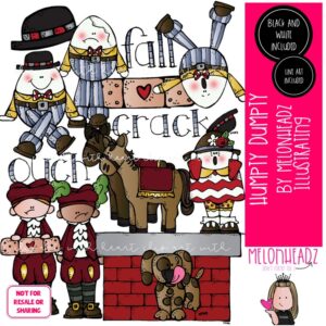 Humpty Dumpty clip art, literature, book companion COMBO PACK