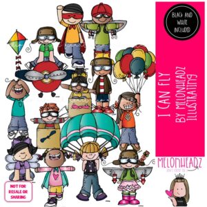 I can fly clip art, play, imagine COMBO PACK