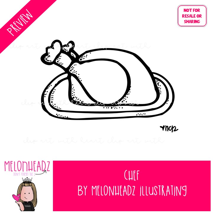 Chef clip art, cooking, career LINE ART and BLACK AND WHITE - Image 2