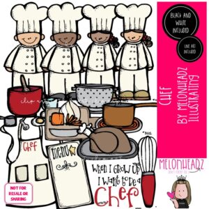 Chef clip art, cooking, career COMBO PACK